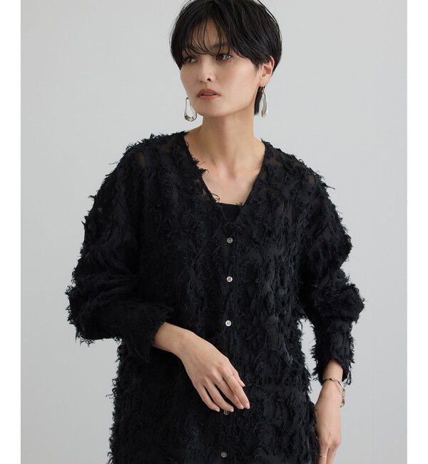 SALON adam et rope'「モチーフカットジャガードブラウス」|シャツ・ブラウス|