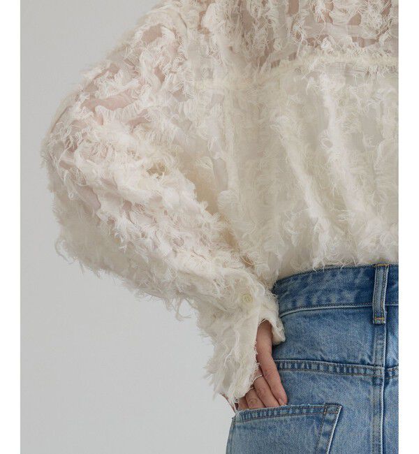 SALON adam et rope'「モチーフカットジャガードブラウス」|シャツ・ブラウス|