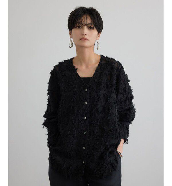 SALON adam et rope'「モチーフカットジャガードブラウス」|シャツ・ブラウス|