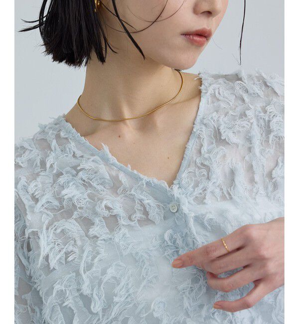 SALON adam et rope'「モチーフカットジャガードブラウス」|シャツ・ブラウス|