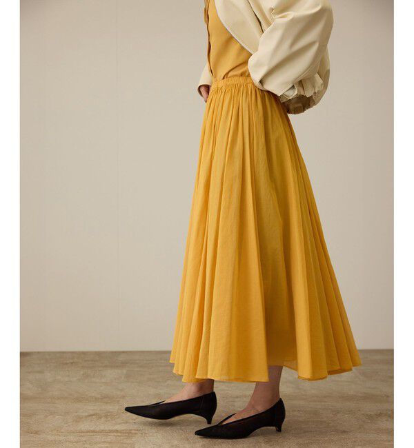 ROPE「コットンオーガンジーシアーボリュームスカート/イージーケア」|スカート|