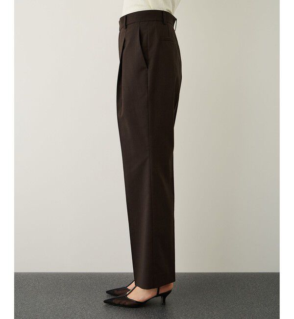 ROPE「リネンライクセミフレアパンツ/セットアップ対応・イージーケア」|チノ|