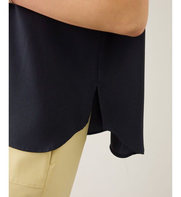 ROPE「ライトトリアセバックサテンフラップブラウス/イージーケア・セットアップ対応」|シャツ・ブラウス|