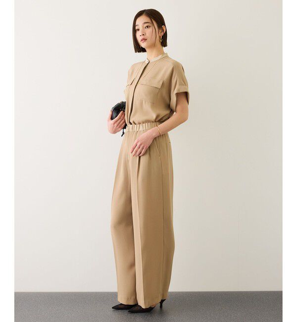 ROPE「ライトトリアセバックサテンフラップブラウス/イージーケア・セットアップ対応」|シャツ・ブラウス|