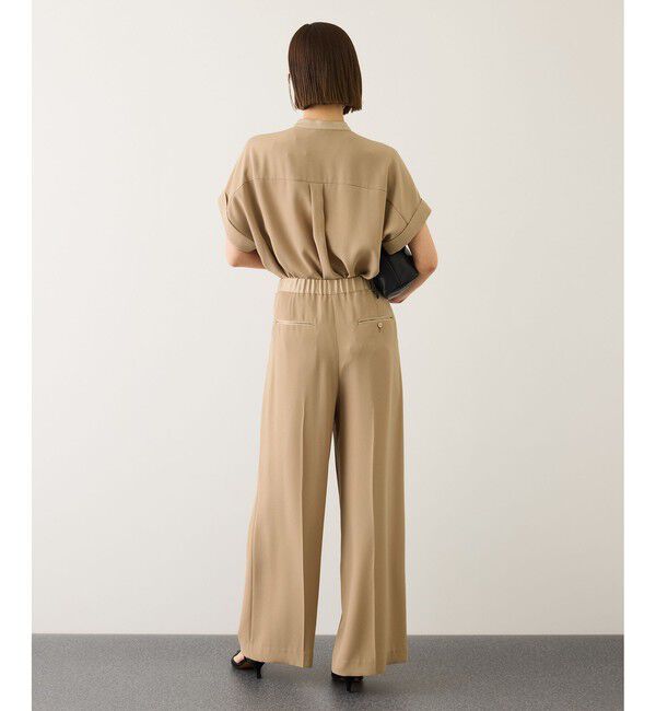 ROPE「ライトトリアセバックサテンフラップブラウス/イージーケア・セットアップ対応」|シャツ・ブラウス|