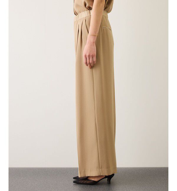 ROPE「ライトトリアセイージーワイドパンツ/イージーケア・セットアップ対応」|チノ|