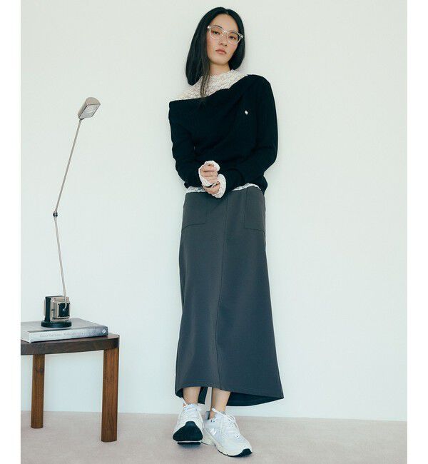 VIS「【POLO BCS】VIS別注ケーブルドレープトップス」|ニット・セーター|