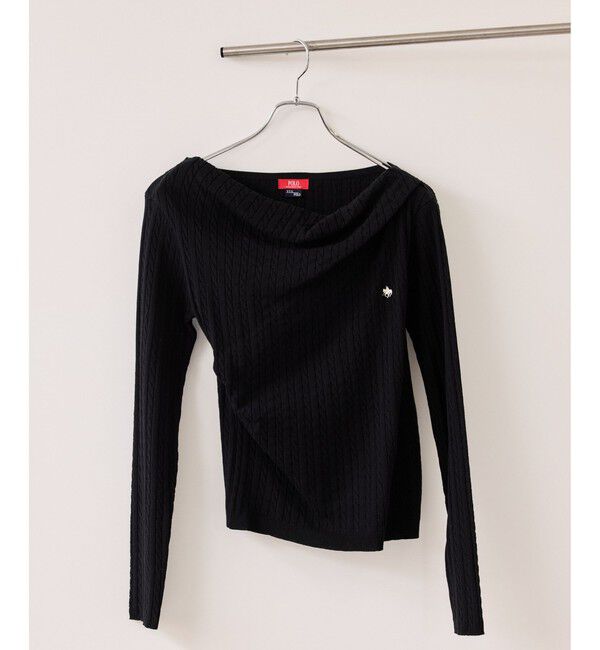 VIS「【POLO BCS】VIS別注ケーブルドレープトップス」|ニット・セーター|