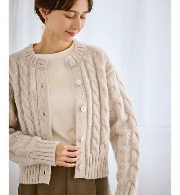 Rope&rsquo;Picnic「ケーブルニットカーディガン」|カーディガン|