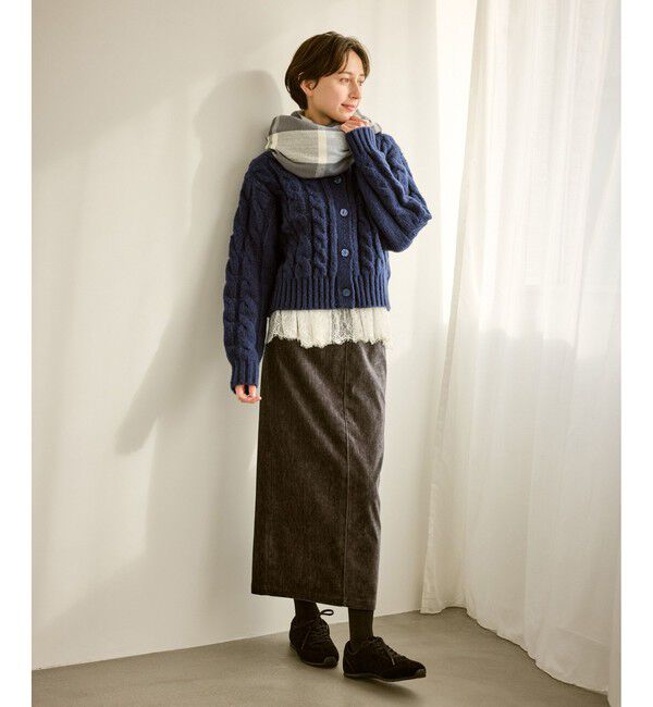 Rope&rsquo;Picnic「ケーブルニットカーディガン」|カーディガン|