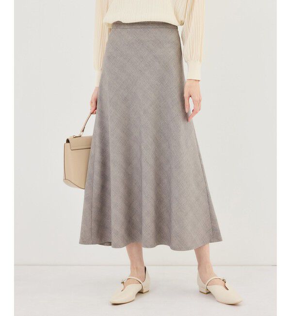 Rope&rsquo;Picnic「メランジドビーチェックスカート/セットアップ対応・防シワ・接触冷感」|スカート|