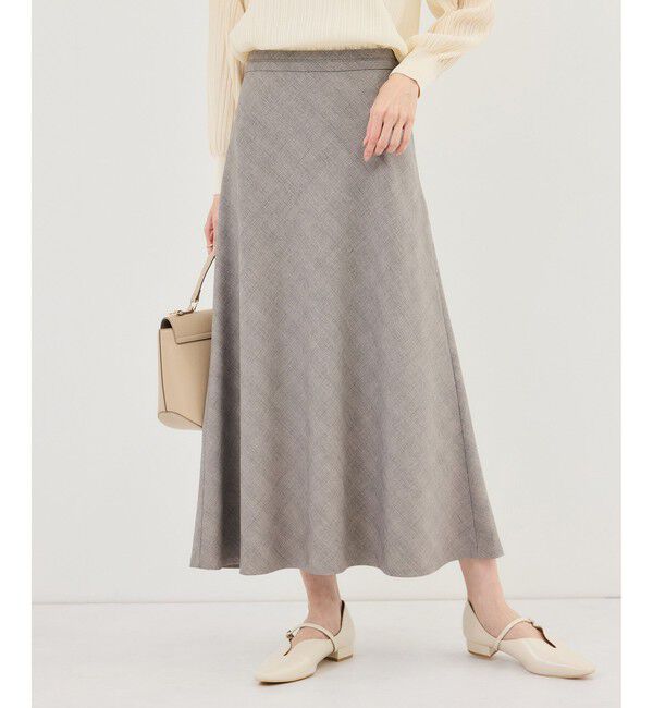 Rope&rsquo;Picnic「メランジドビーチェックスカート/セットアップ対応・防シワ・接触冷感」|スカート|