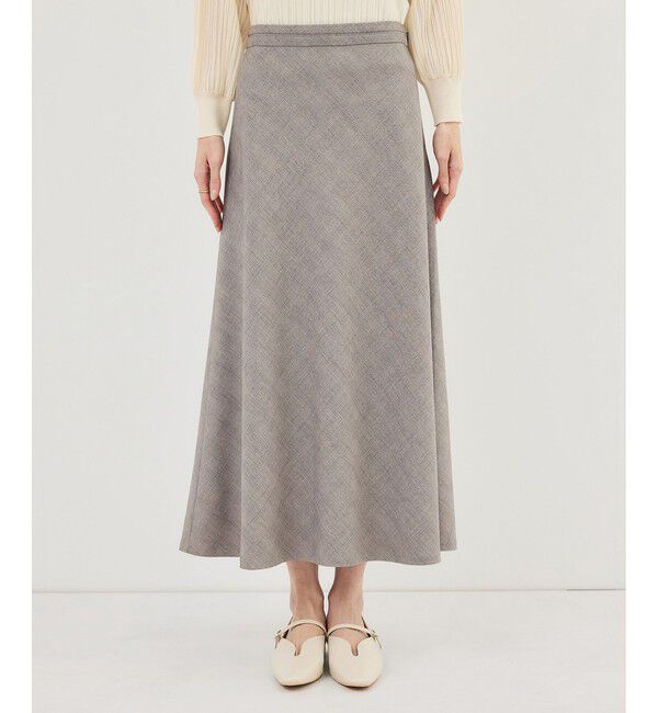 Rope&rsquo;Picnic「メランジドビーチェックスカート/セットアップ対応・防シワ・接触冷感」|スカート|