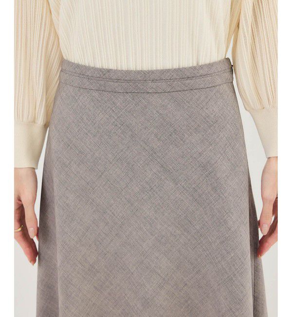 Rope&rsquo;Picnic「メランジドビーチェックスカート/セットアップ対応・防シワ・接触冷感」|スカート|