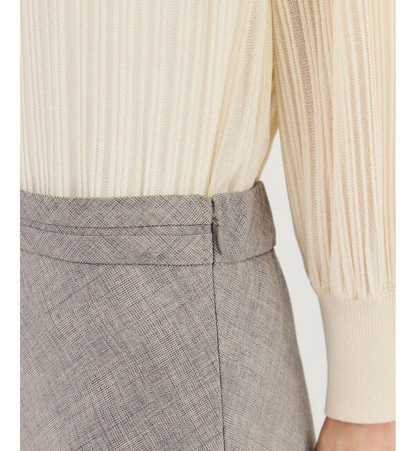 Rope&rsquo;Picnic「メランジドビーチェックスカート/セットアップ対応・防シワ・接触冷感」|スカート|