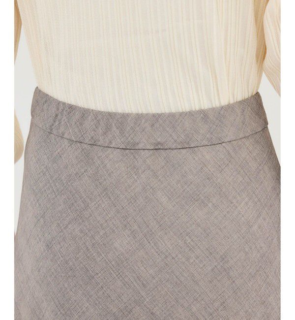 Rope&rsquo;Picnic「メランジドビーチェックスカート/セットアップ対応・防シワ・接触冷感」|スカート|