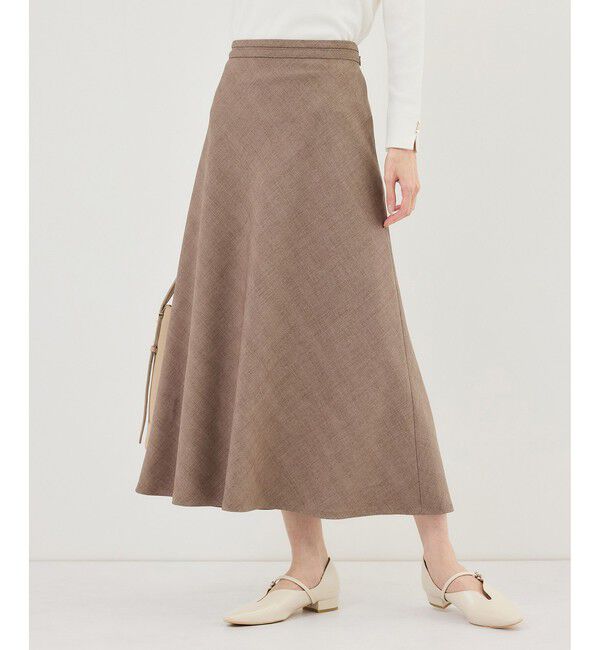 Rope&rsquo;Picnic「メランジドビーチェックスカート/セットアップ対応・防シワ・接触冷感」|スカート|