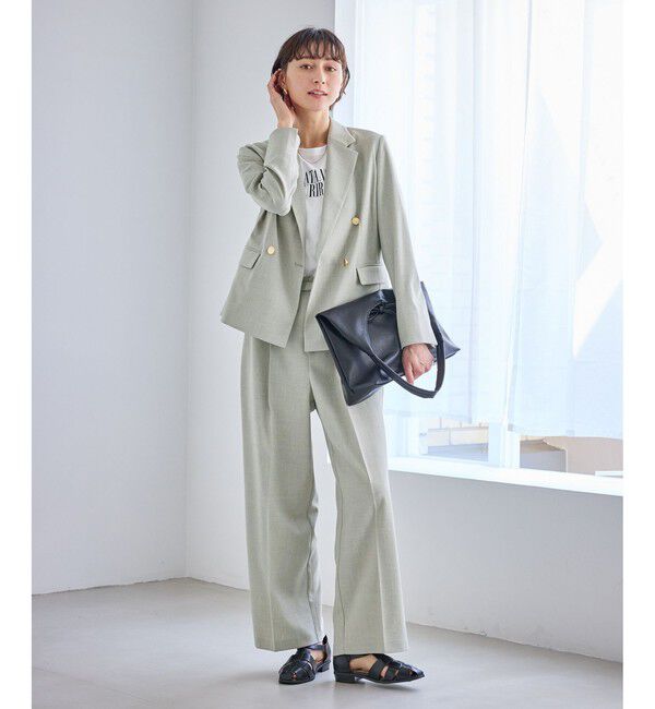 Rope&rsquo;Picnic「カナパ 金ボタンジャケット/セットアップ対応・UV・抗菌防臭・接触冷感」|テーラードジャケット|