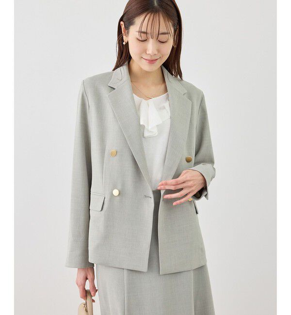 Rope&rsquo;Picnic「カナパ 金ボタンジャケット/セットアップ対応・UV・抗菌防臭・接触冷感」|テーラードジャケット|