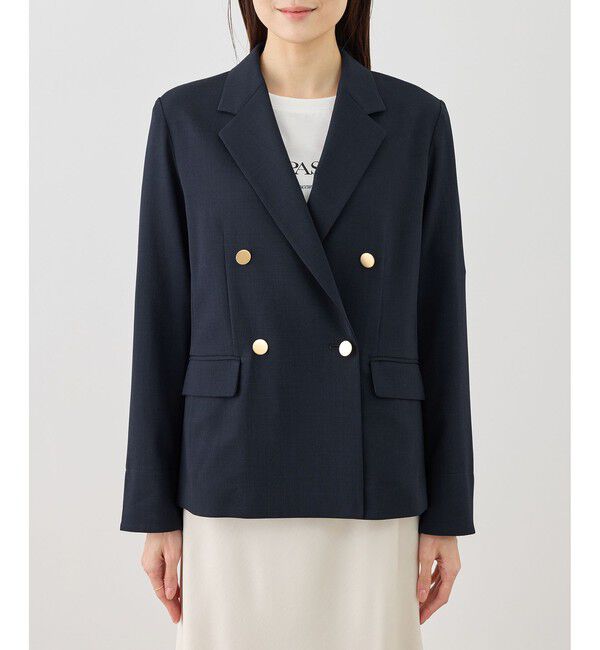 Rope&rsquo;Picnic「カナパ 金ボタンジャケット/セットアップ対応・UV・抗菌防臭・接触冷感」|テーラードジャケット|