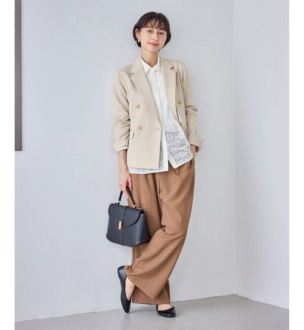 Rope&rsquo;Picnic「カナパ 金ボタンジャケット/セットアップ対応・UV・抗菌防臭・接触冷感」|テーラードジャケット|