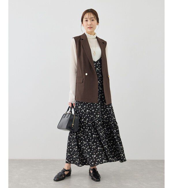 Rope&rsquo;Picnic「カナパ スリーブレスジレ/セットアップ対応・UV・抗菌防臭・接触冷感」|ベスト・ジレ|