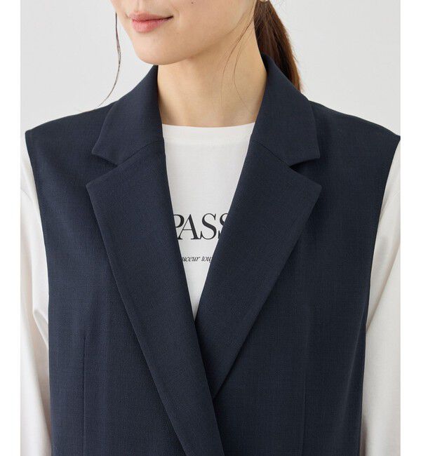 Rope&rsquo;Picnic「カナパ スリーブレスジレ/セットアップ対応・UV・抗菌防臭・接触冷感」|ベスト・ジレ|