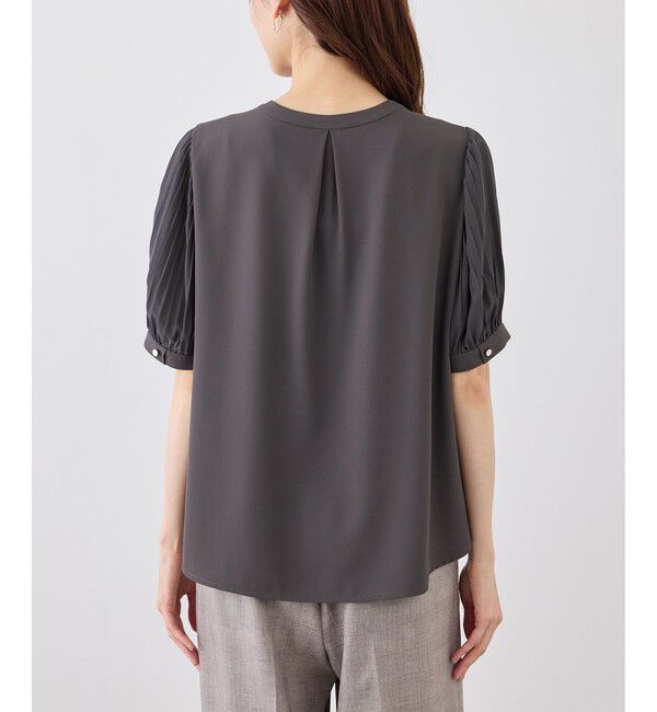 Rope&rsquo;Picnic「袖プリーツハーフスリーブブラウス」|シャツ・ブラウス|