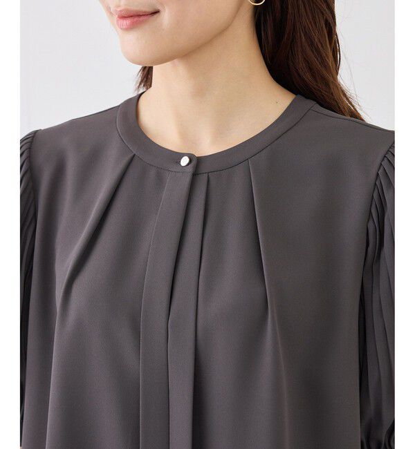 Rope&rsquo;Picnic「袖プリーツハーフスリーブブラウス」|シャツ・ブラウス|