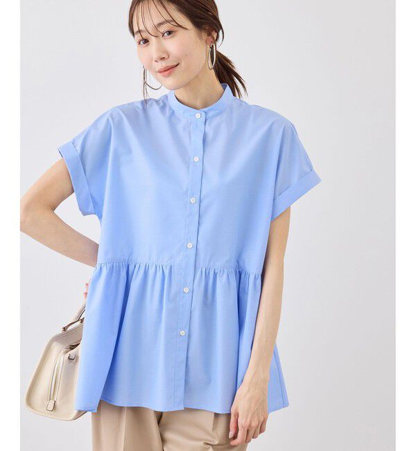 Rope&rsquo;Picnic「フレンチペプラムシャツ/UVカット・防シワ」|シャツ・ブラウス|