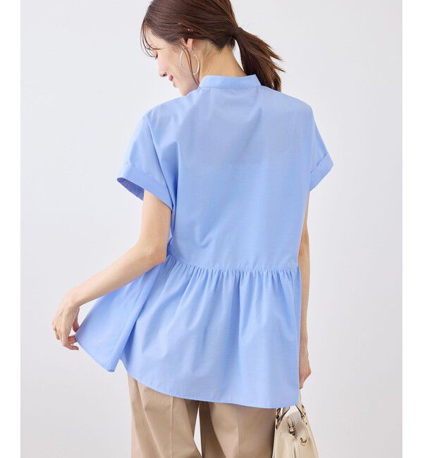 Rope&rsquo;Picnic「フレンチペプラムシャツ/UVカット・防シワ」|シャツ・ブラウス|