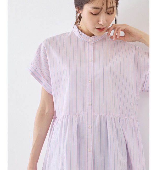 Rope&rsquo;Picnic「フレンチペプラムシャツ/UVカット・防シワ」|シャツ・ブラウス|