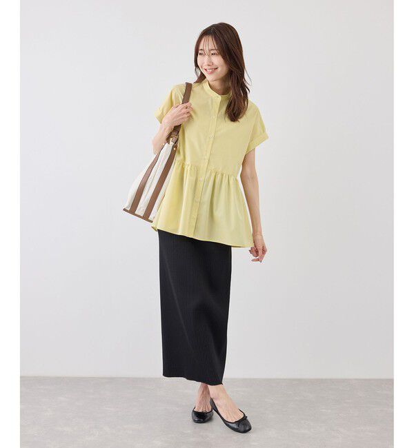 Rope&rsquo;Picnic「フレンチペプラムシャツ/UVカット・防シワ」|シャツ・ブラウス|