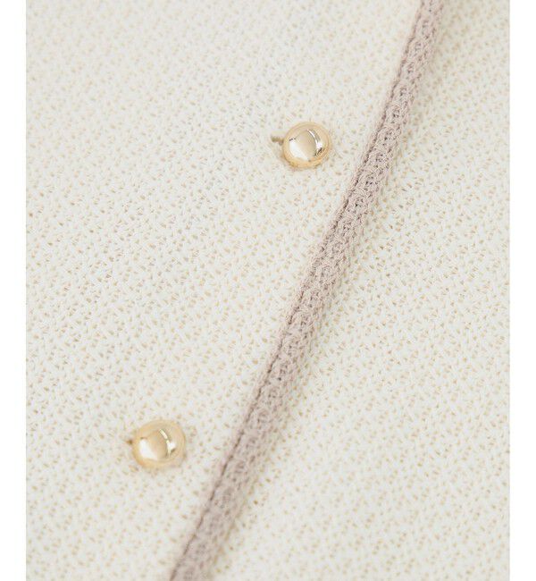 Rope&rsquo;Picnic「透かし編み金釦カットカーディガン」|カーディガン|