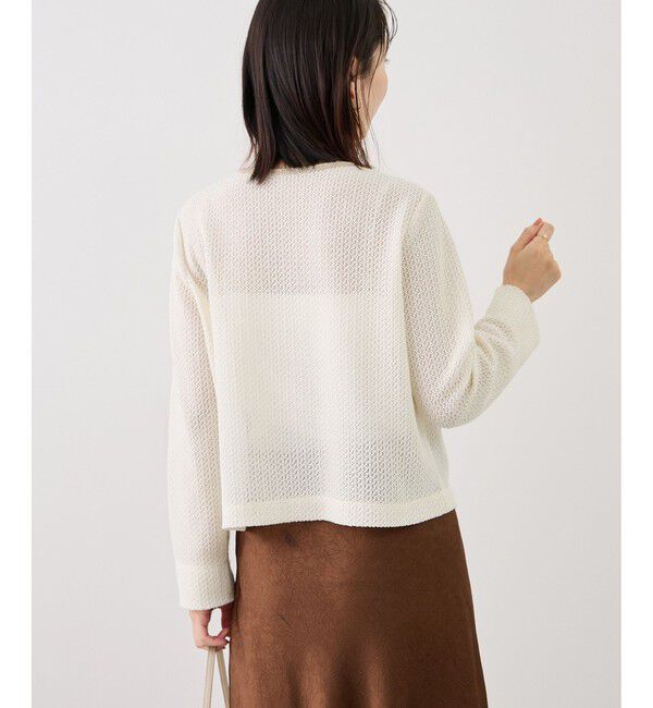 Rope&rsquo;Picnic「透かし編み金釦カットカーディガン」|カーディガン|