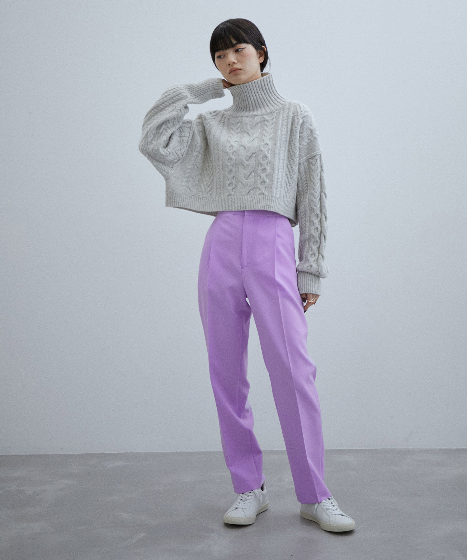 ADAM ET ROPE'「【サステナブル】スリムスラックス」|スラックス|