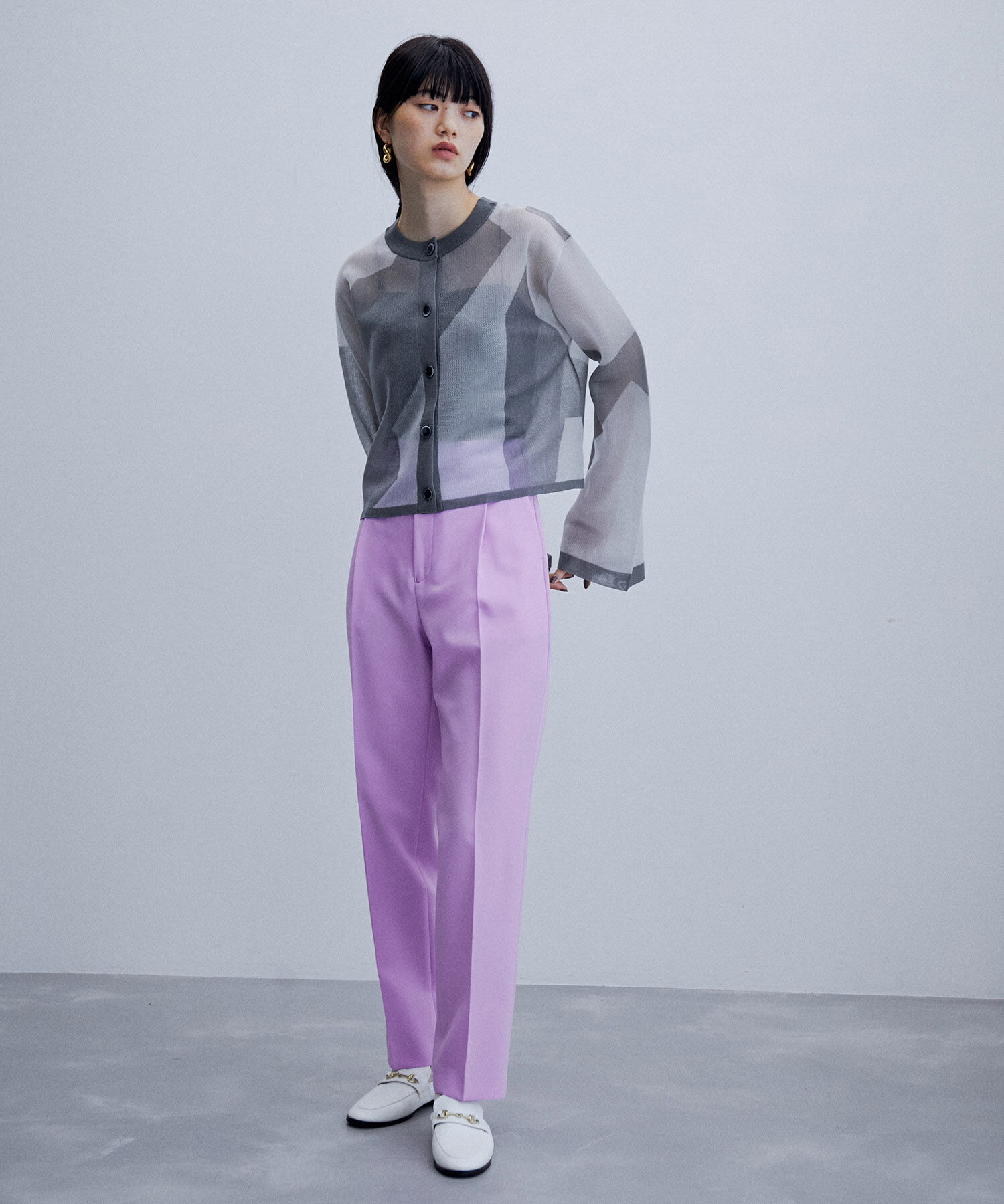 ADAM ET ROPE'「【サステナブル】スリムスラックス」|スラックス|