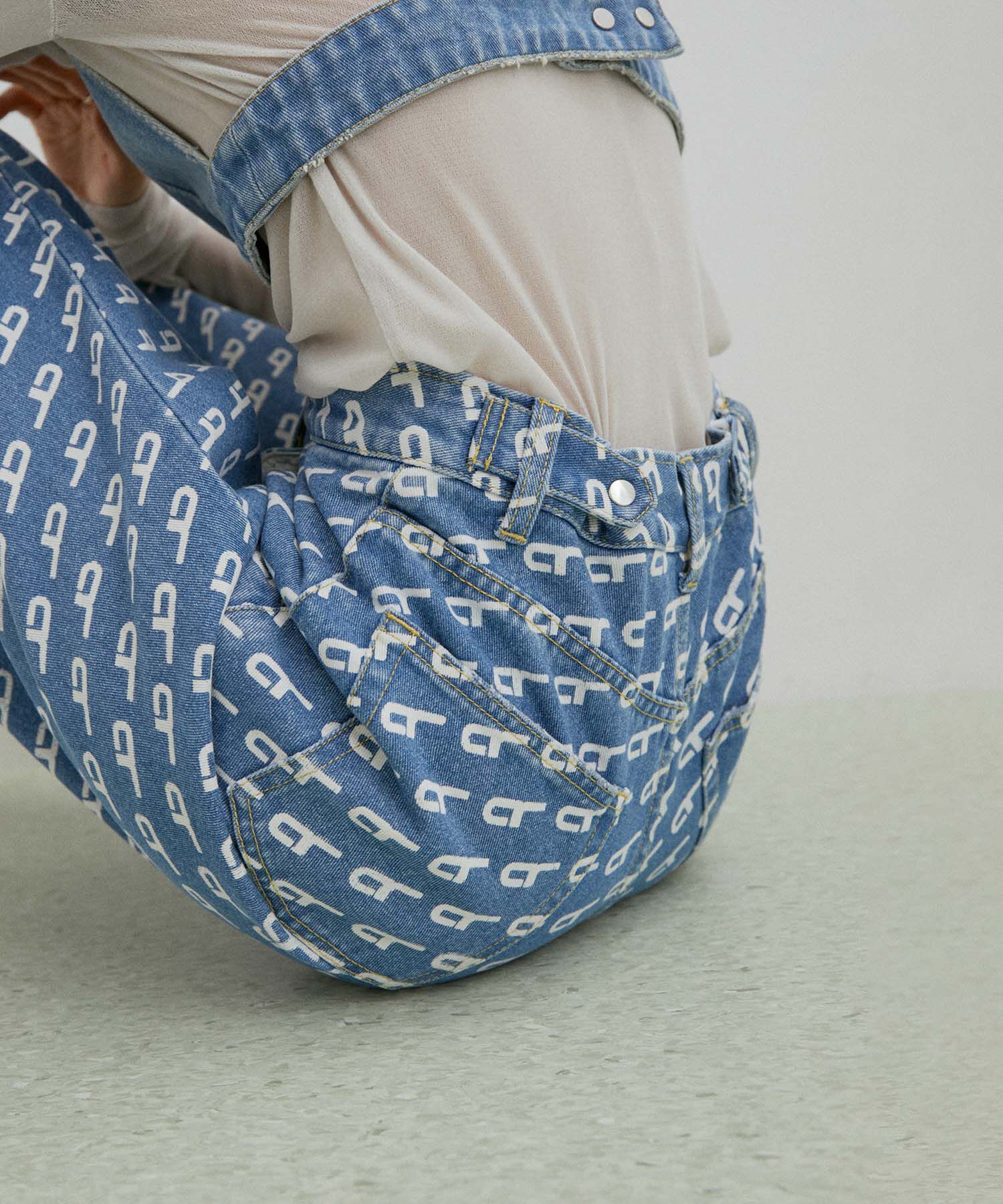 ADAM ET ROPE'「【サステナブル】ルーズフィットアジャストデニム」|デニム|