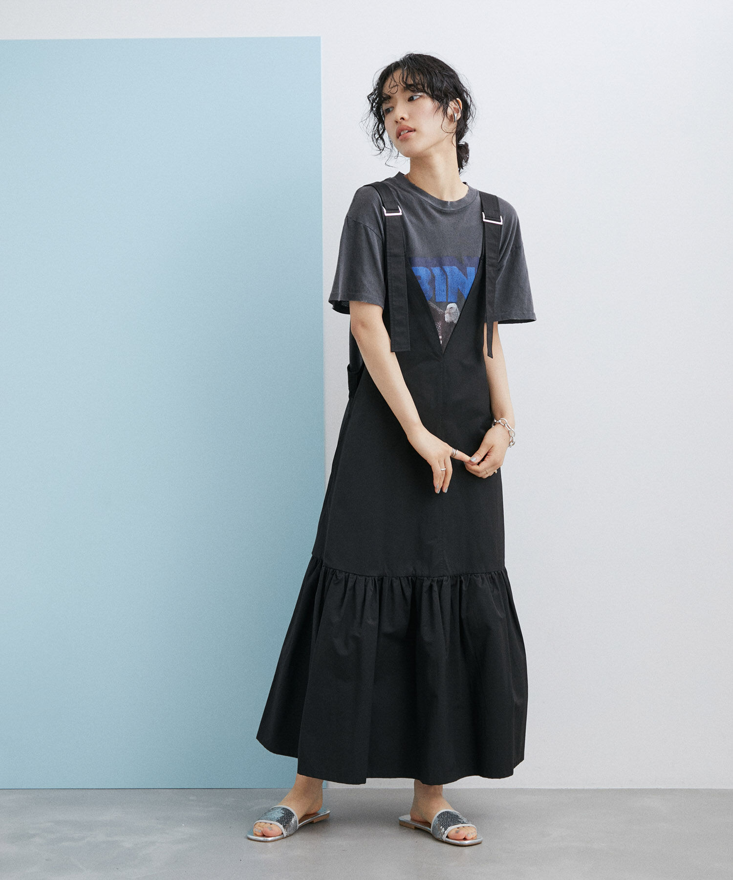 ADAM ET ROPE'「スパンコールフラット」|サンダル|