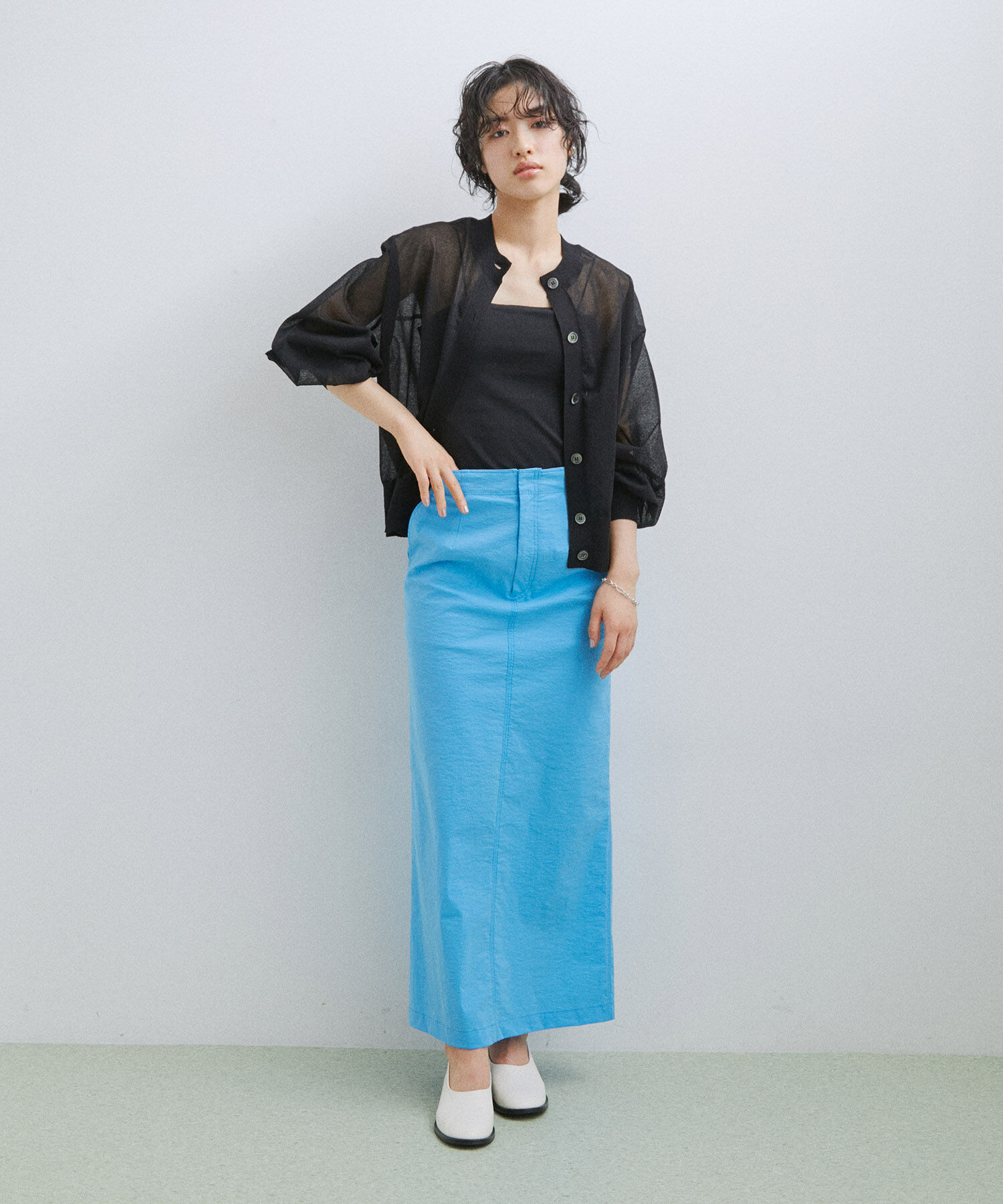 ADAM ET ROPE'「【2WAY】シアーカーディガン」|カーディガン|