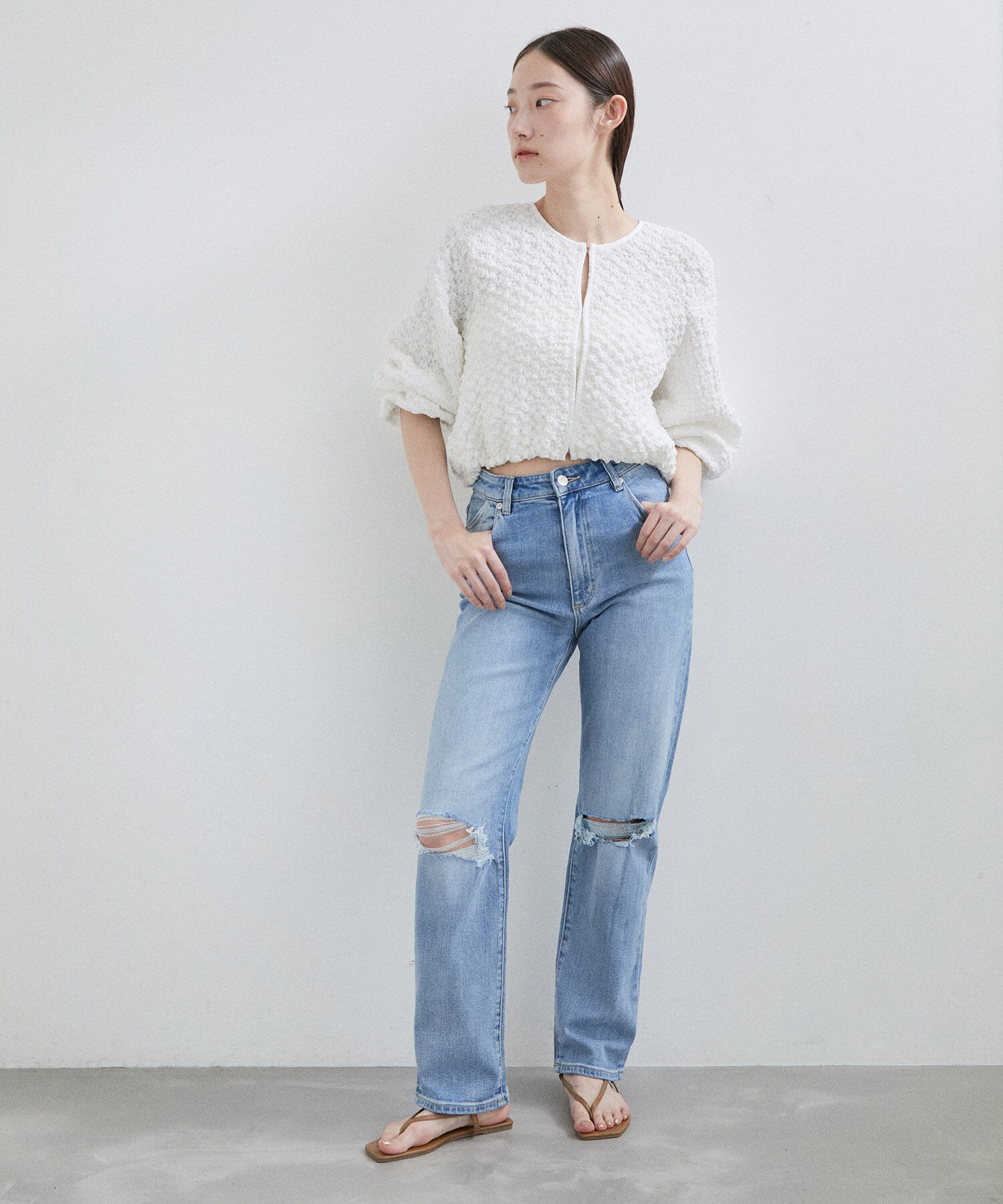 ADAM ET ROPE'「【ROLLA'S】ORIGINAL STRAIGHT BLEEKER WORN」|デニム|