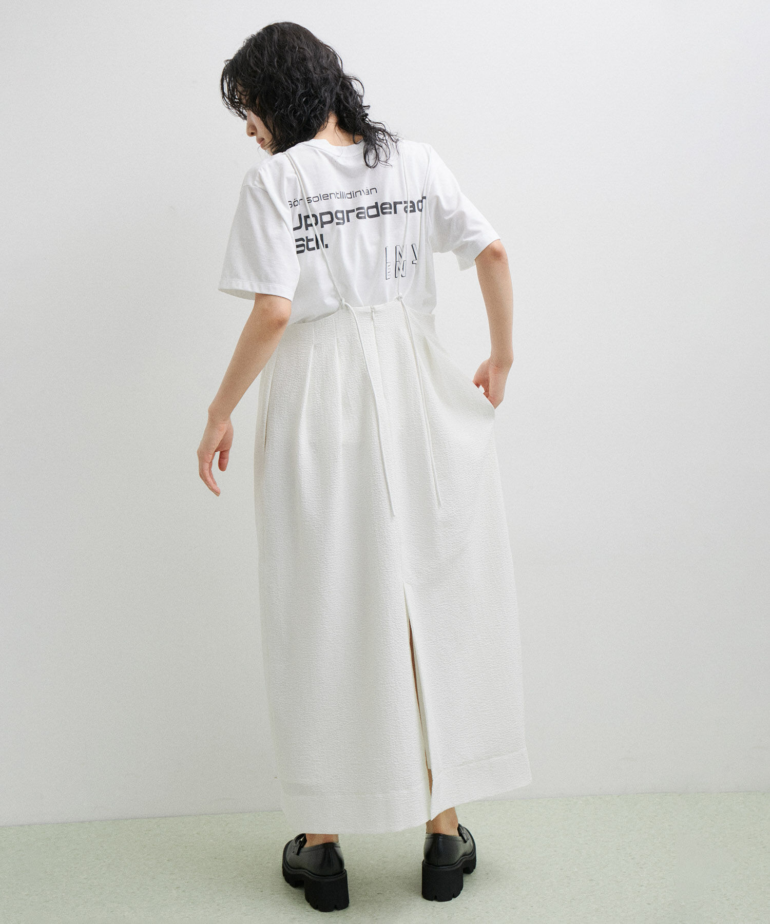 ADAM ET ROPE'「フクレジャカードコクーンワンピース」|ワンピース|