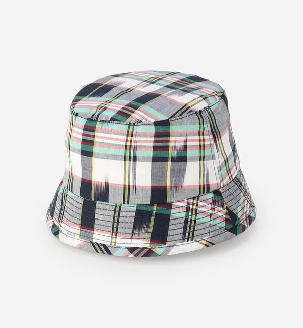  「cableami | マドラスチェック バケットハット MEN」|ハット|WHITE系1