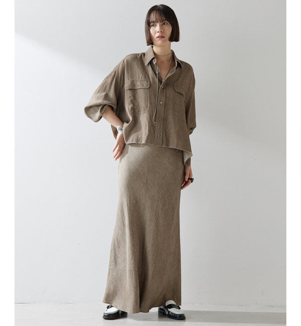  「ツイル顔料染めスクエアシャツ」|シャツ・ブラウス|