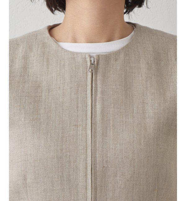 Drawing Numbers「【Drawing Numbers】ヘビーリネンクルーネックジレ」|ベスト・ジレ|