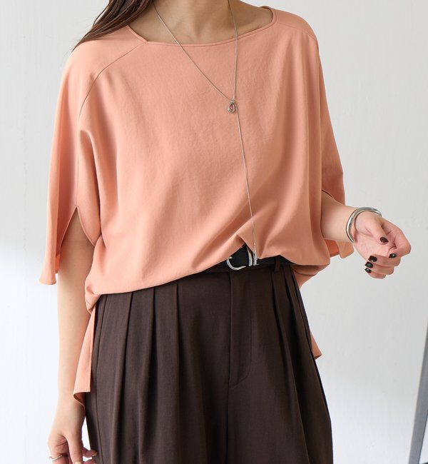  「《体型カバーに◎》ジャージスクエアブラウス」|シャツ・ブラウス|