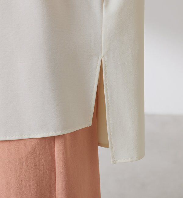  「《体型カバーに◎》ジャージスクエアブラウス」|シャツ・ブラウス|