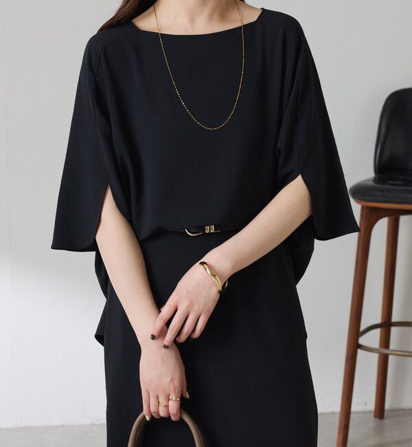  「《体型カバーに◎》ジャージスクエアブラウス」|シャツ・ブラウス|