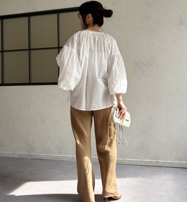  「インドレーススキッパーブラウス」|シャツ・ブラウス|