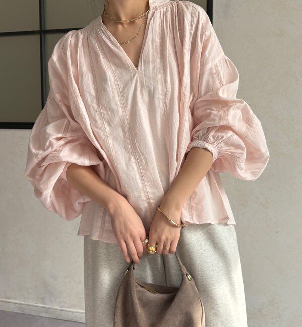  「インドレーススキッパーブラウス」|シャツ・ブラウス|